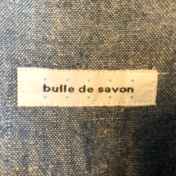 Bulle De Savon cotton button pleated wide leg cropped pants - Picture 5 of 7